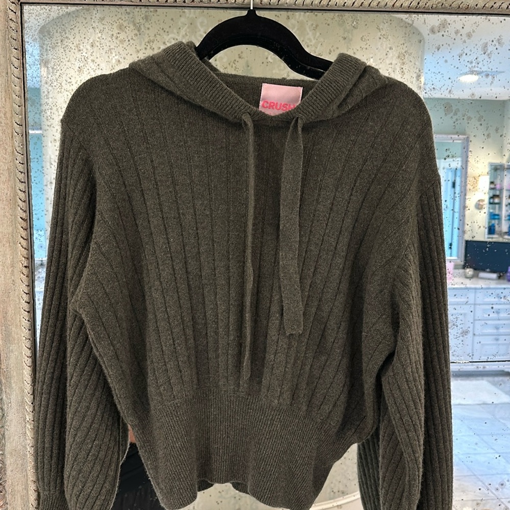 Crush brand cashmere hoodie sweater